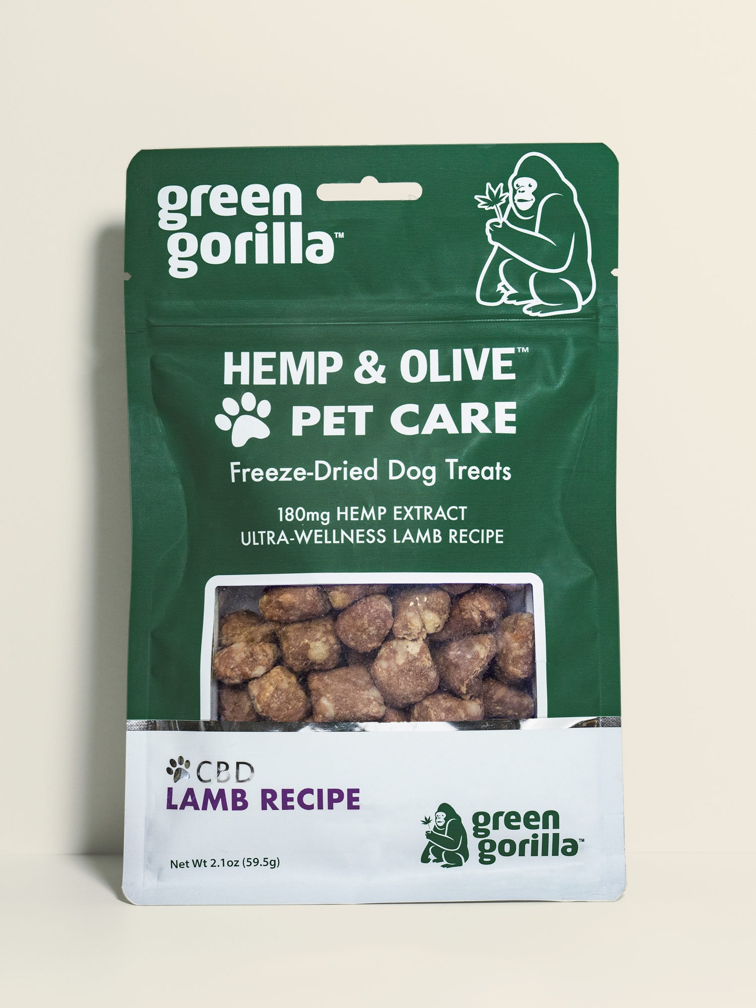 Hemp Extract Infused CBD Dog Treats - 180mg | Green Gorilla