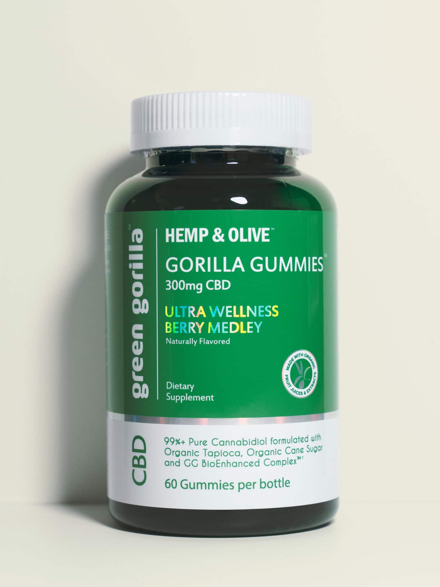 Pure CBD Gummies Made from Hemp Extract - 300mg | Green Gorilla
