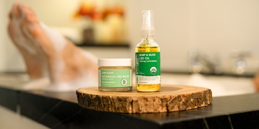 A spa day featuring CBD skincare balms and oils