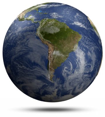 NASA image of South America