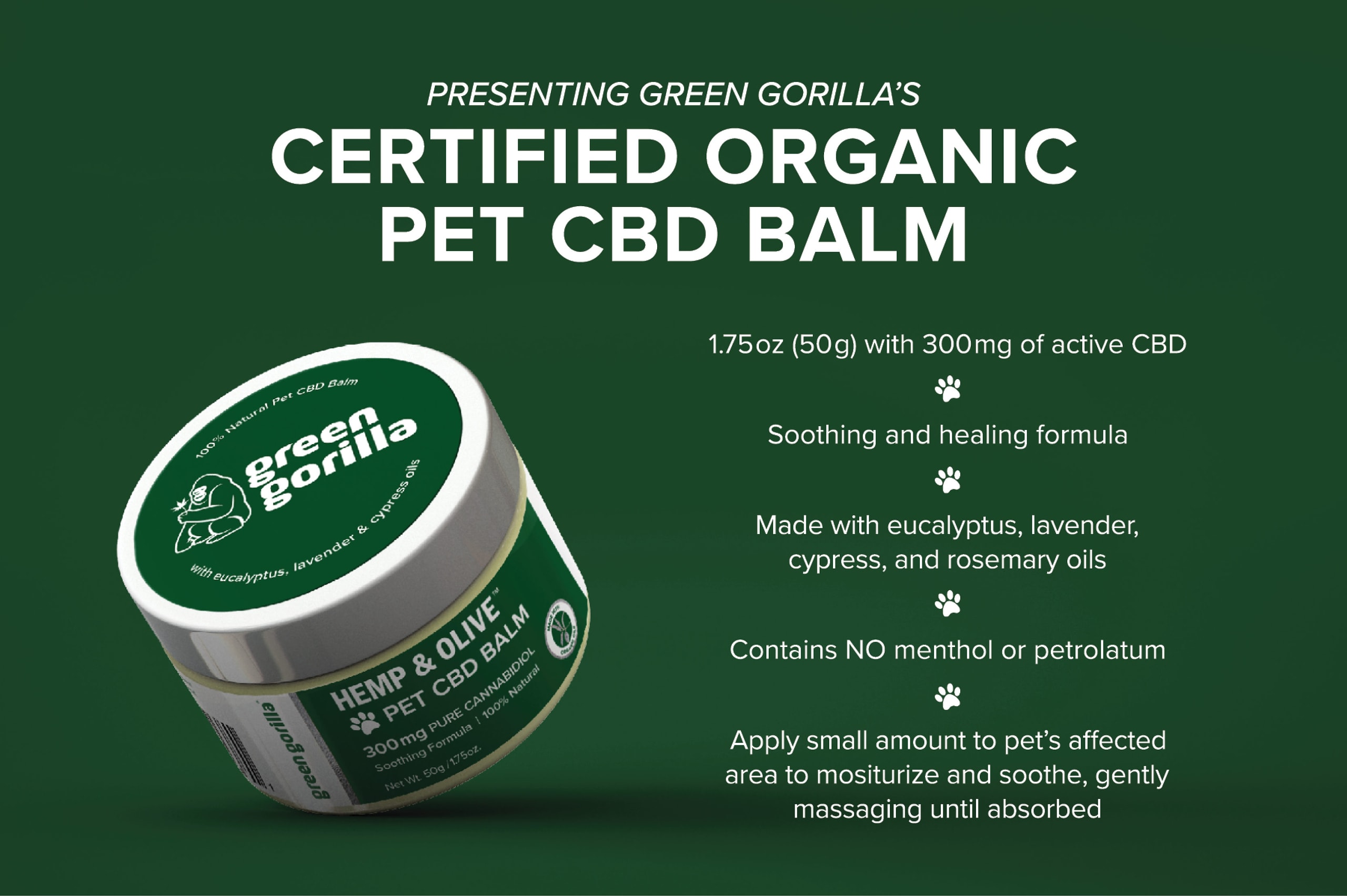 green gorilla botanical cbd balm