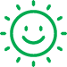 Smiling sun icon illustrating mood and focus support