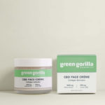 A jar and box of Green Gorilla™ CBD cream for sale against a white background