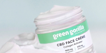 An open jar of Green Gorilla™ CBD Face Crème