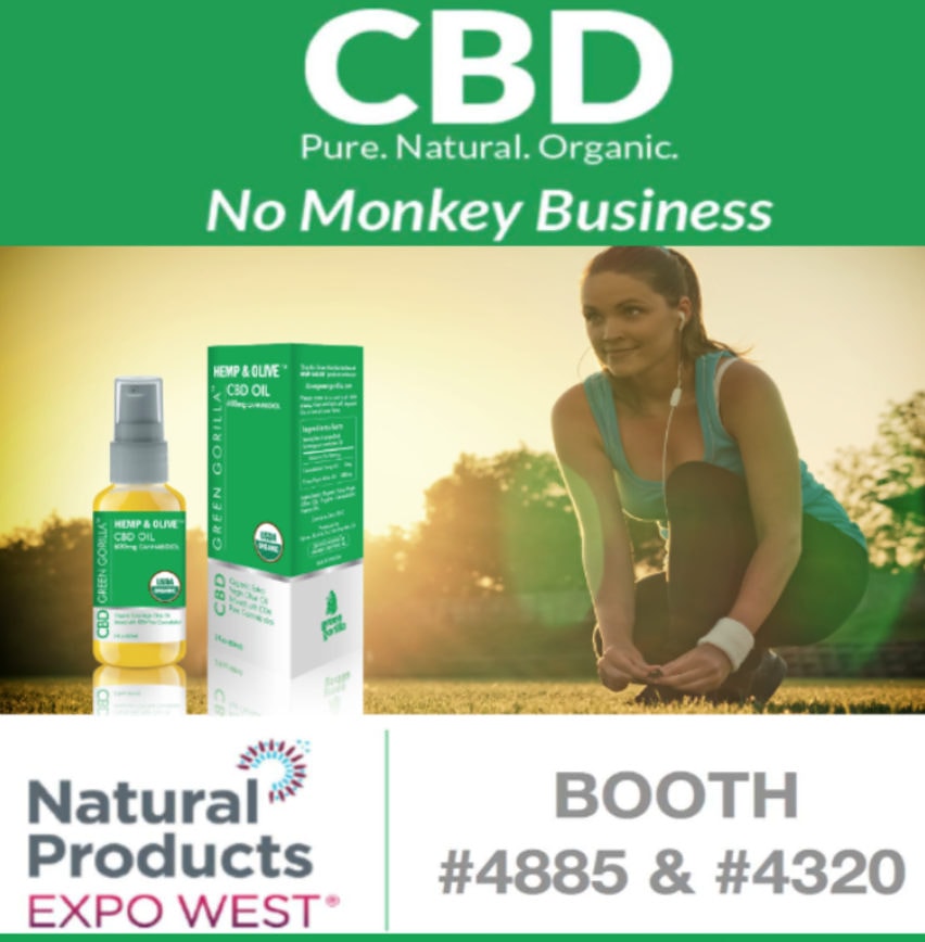 Green Gorilla CBD products at Natural Products West Trade Show