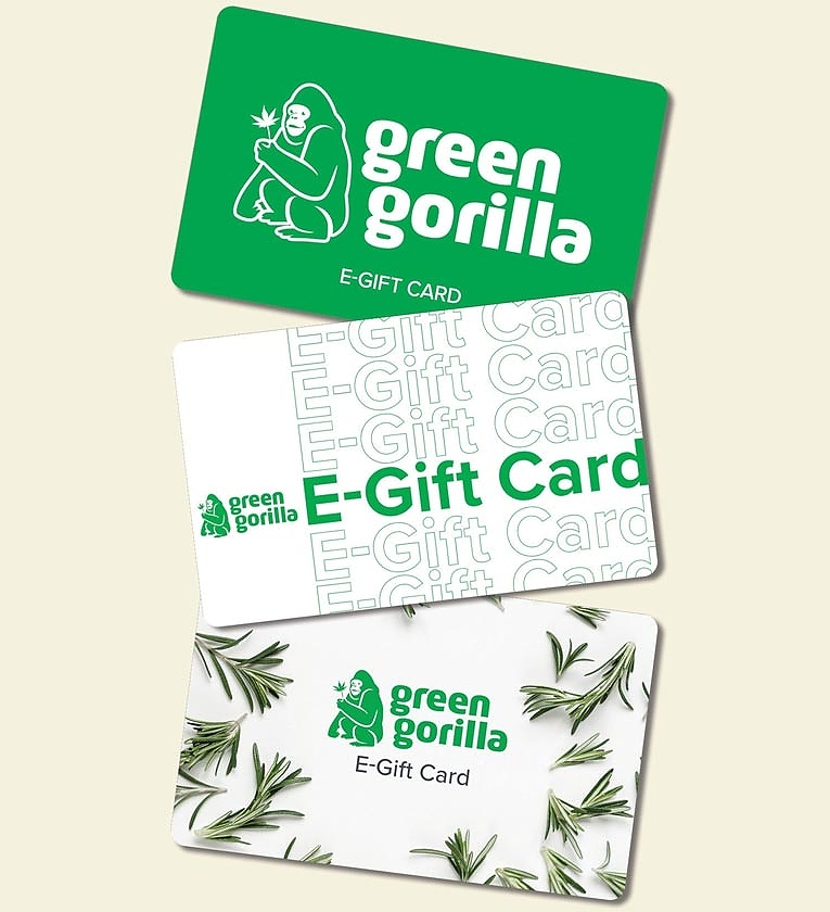 Three Green Gorilla™ gift cards.